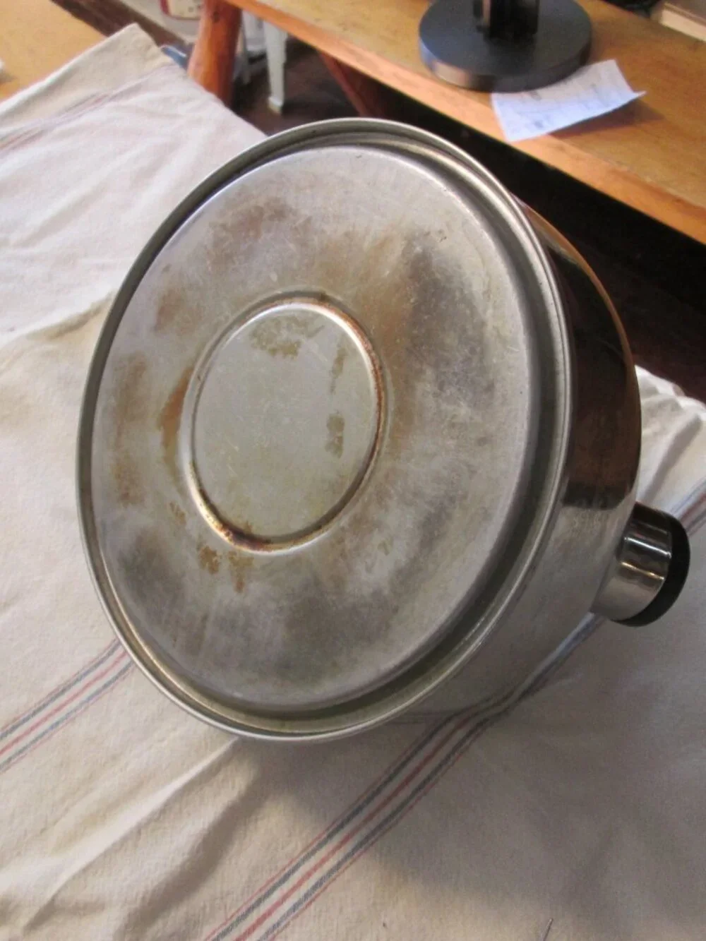 Vtg Japan 60s Stainless steel 2 qt whistling tea kettle
